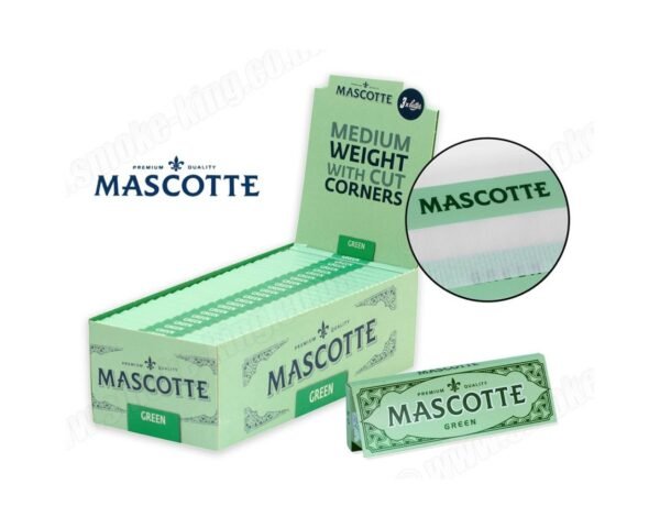 0ISNV1OQP53-1.jpg Mascotte | Box (50) Green Premium Rolling Papers