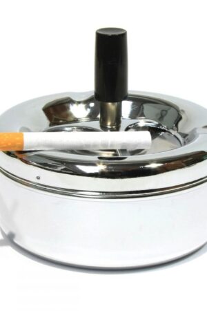 Smoke-King | Spinner Ashtray High Polished Chrome | 11 cm